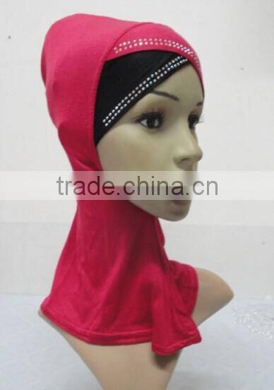 C079 new style two color ninja hats with rhinestones,neck cover hats