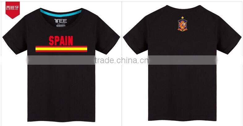 Hot sale world cup print logo high quality cotton tshirt