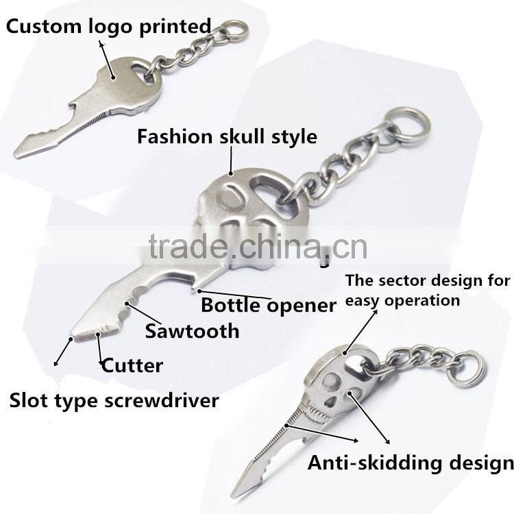 Yukai Durable bottle opener keychain tool with screwdriver