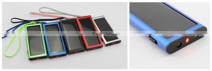 2015 clourful Mobile power bank solar charge power bank for phones mini solar power bank 2000mah