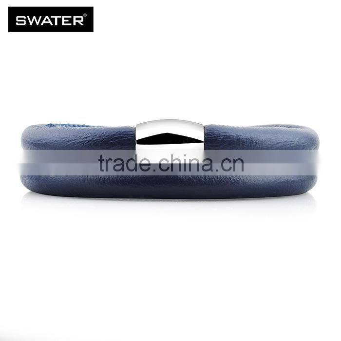 Alibaba Best Selling Navy Branded Leather Bracelet
