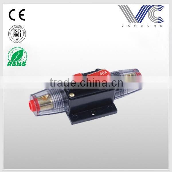 Good quality gold / nickel plated 20A-100A automatic recovery fuse holder China