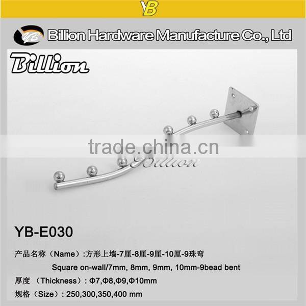 Supermarket wall mounted beaded hooks heavy duty angle hooks
