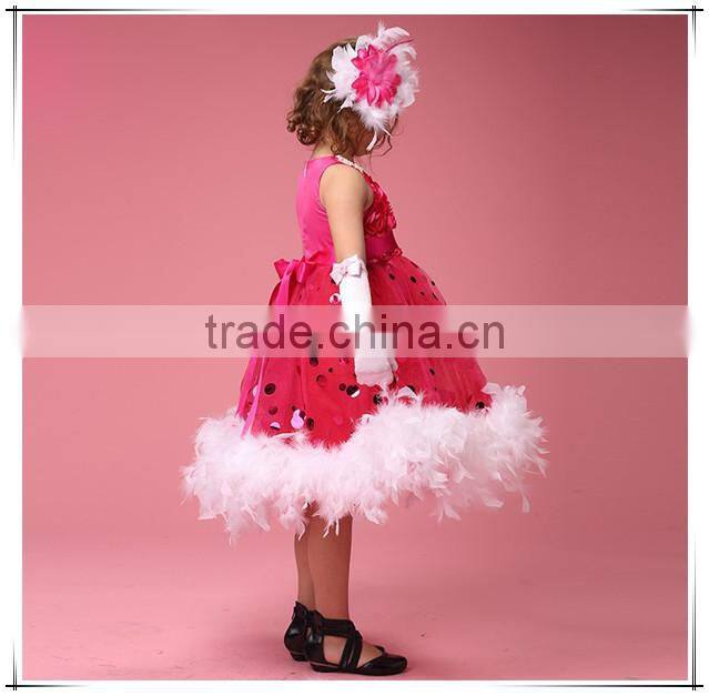 2015 Baby Girl Feather Dress Kids Girl Dresses for Wedding Party Holiday from Manufacturer Customization clothing supplier GZ