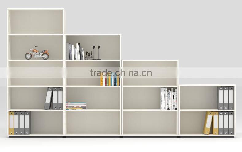 Melamine panel filling storage bookshelf with 2 layer modular home office furniture