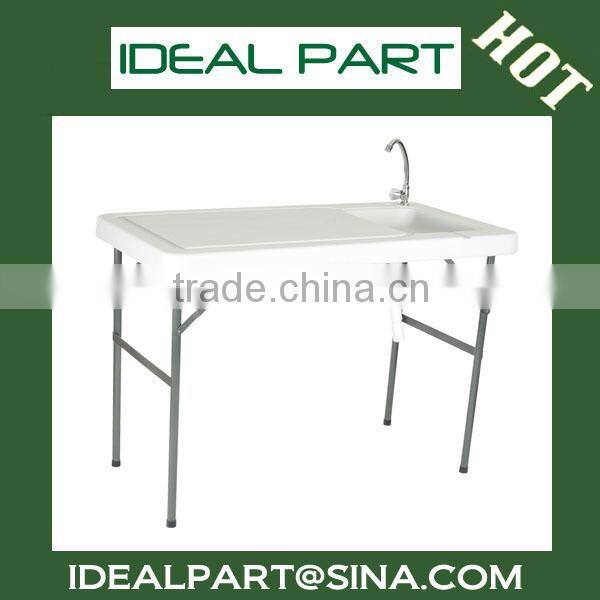 Multi-use folding fish camping table