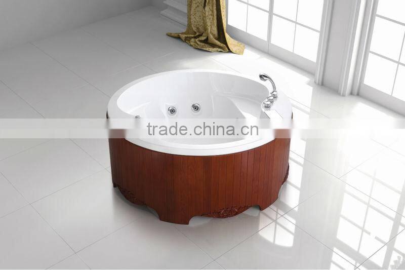 Product Description Q402 wooden barrel inflatable bath tub with for sale