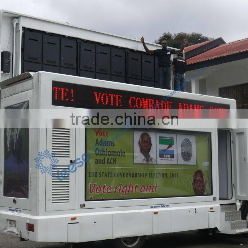 YEESO P10 LED truck and mobile video truck for outdoor advertising