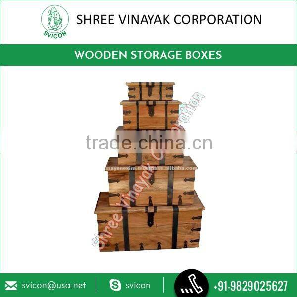 Exclusive Design Wooden Storage Box at Lowest Market Price