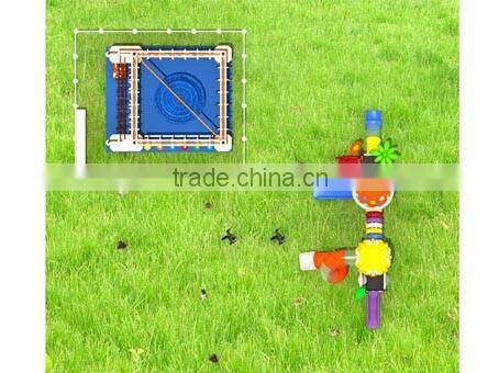 children outdoor playground with rope course equipment for hot sale