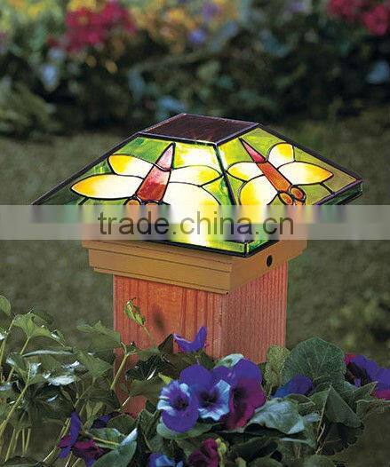Butterfly Solar Fence Light Post Cap for Garden Decor