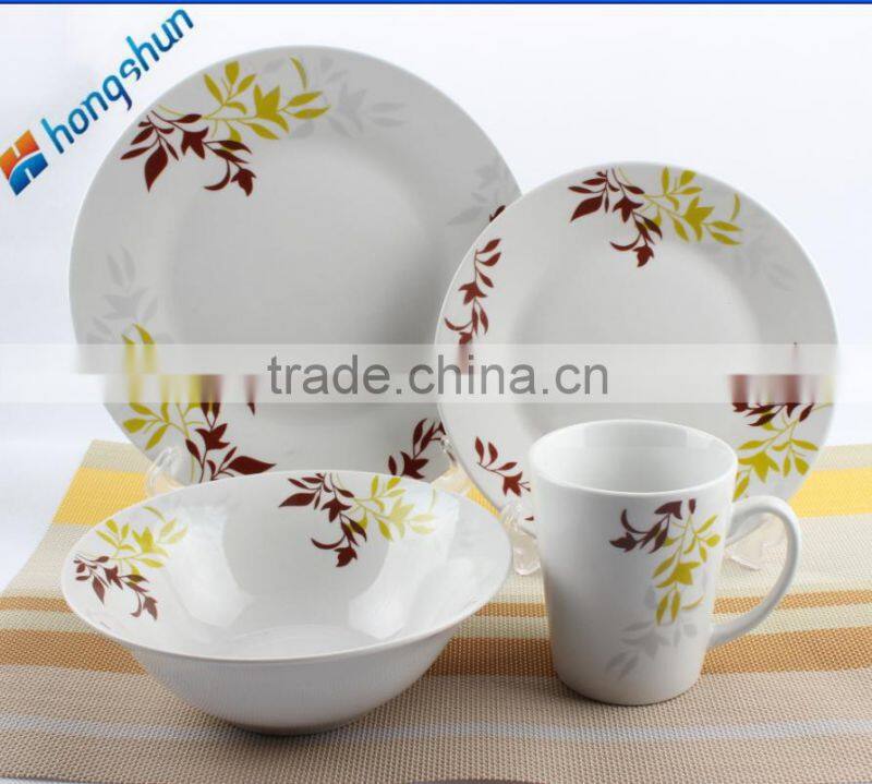 Casual porcelain dinnerware set,porcelain dinner set decaled