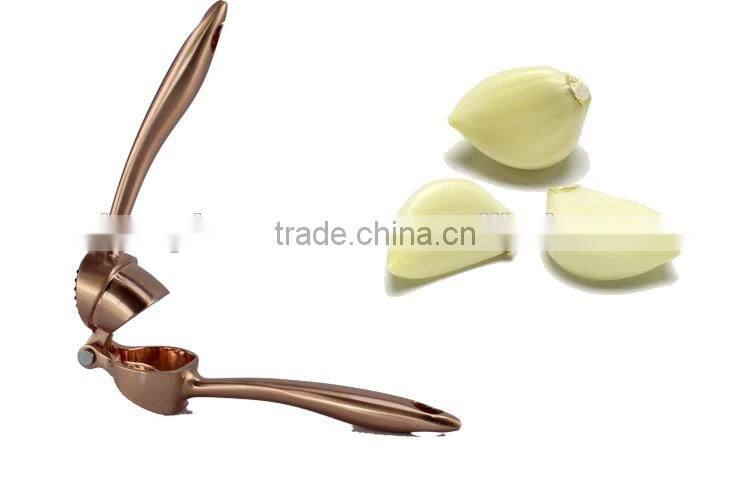 Copper coating zinc alloy kitchen tool garlic mincer garlic press