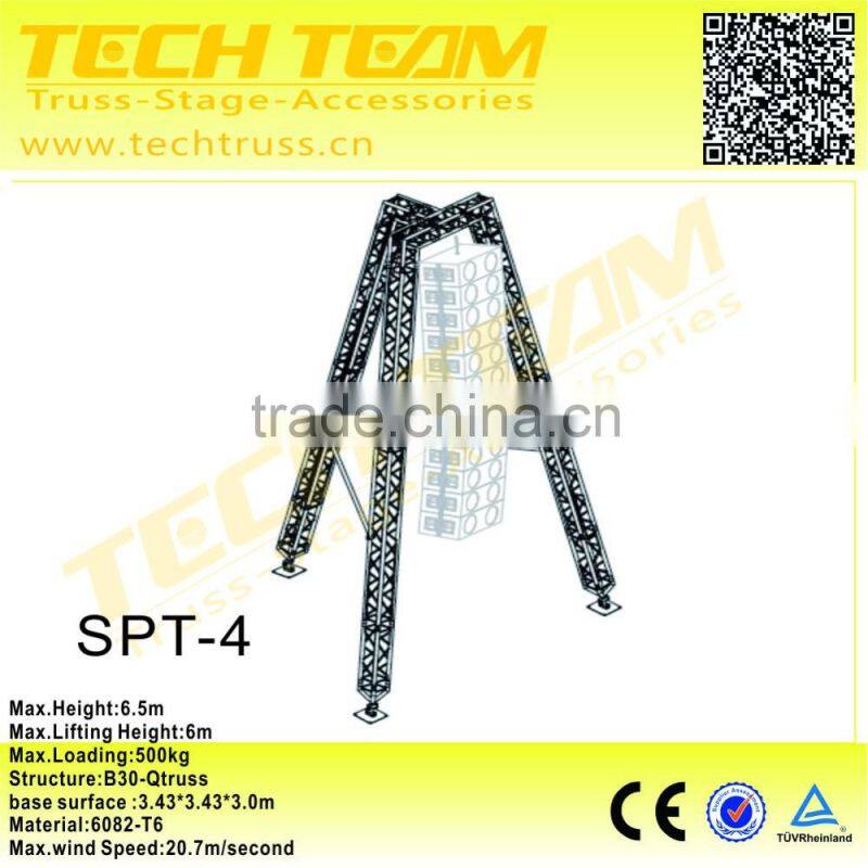 aluminum speaker truss tower, audio truss tower ,array line speakers truss for sale