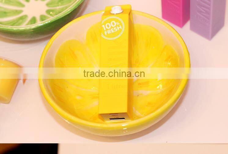 milk external power bank 2600 mah mini universal portable mobile charger