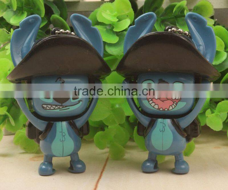 plastic funny face changing dolls key chain