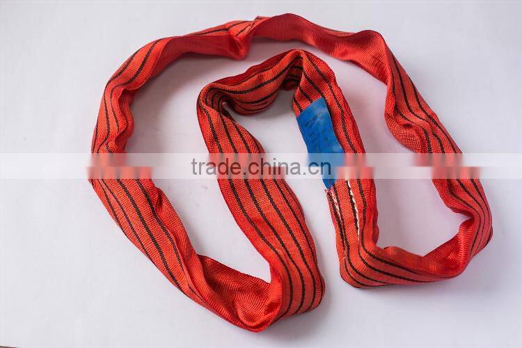 12T high tensile nylon round sling for lifting oil can and wooden crate