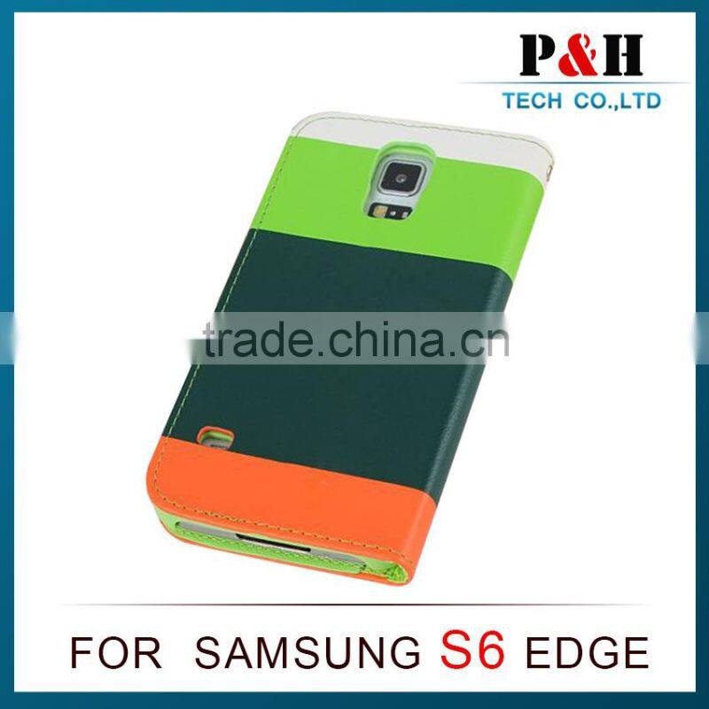 High qulity with cheap price Eco-friendly leather case for samsung galaxy s6 leather case