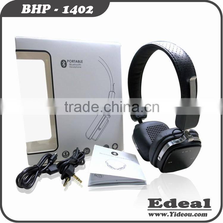 2015 Metal Wireless Bluetooth headphone with mic / bluetooth earphone BSCI supplier