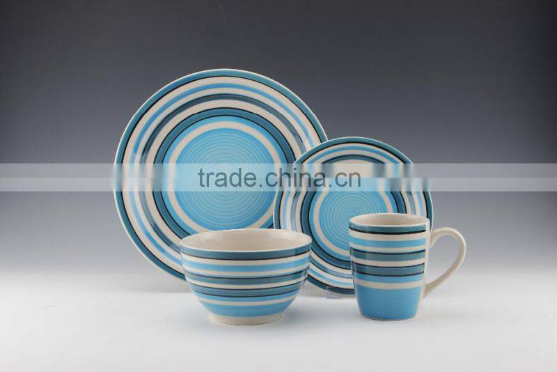 20pc stoneware dishwasher safe summer design hand painted dinnerset AB grade/2016 new design/ceramic mug