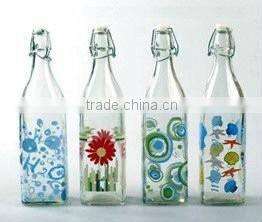 beautiful design fruit juice 1 liter glass bottle manufacturer