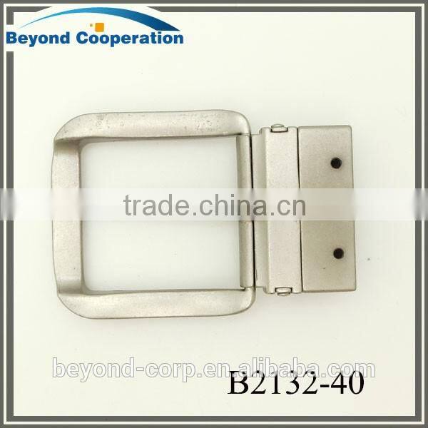 39mm matt nickel burnished screw fixed rotating belt buckle for man