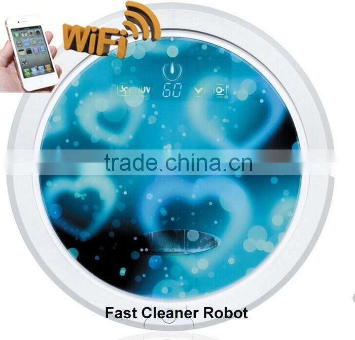2016 Newest WIFI smartphone control wet and dry mopping vacum cleaner robot with water tank