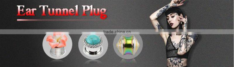 Charming design wholesale custom clear ear spiral glass plug