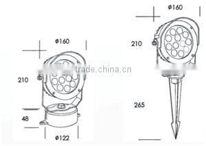 CE RoHS garden landscape decorative outdoor color changing LED flood lights