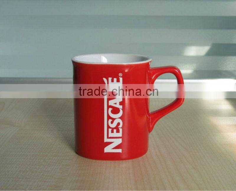 Nescafe Red Color Glazed Stoneware Mug