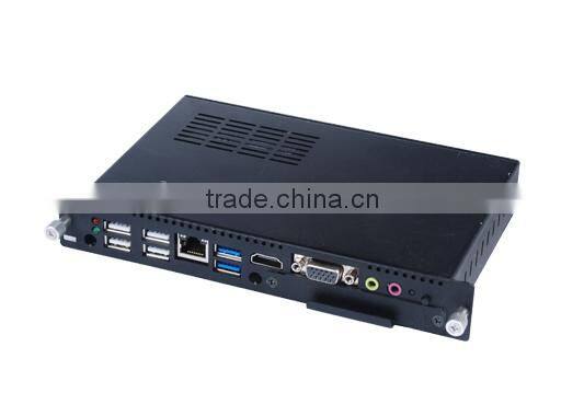Intel Baytrail quad core J1900 4k digital signag ubantu mini pc with ops