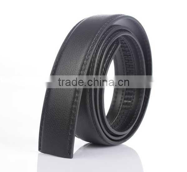 Black Genuine Leather Strap Men Leather Belt Without Buckle