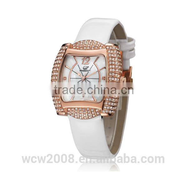 luxury ladies japan movt quartz watch diamond stainless steel