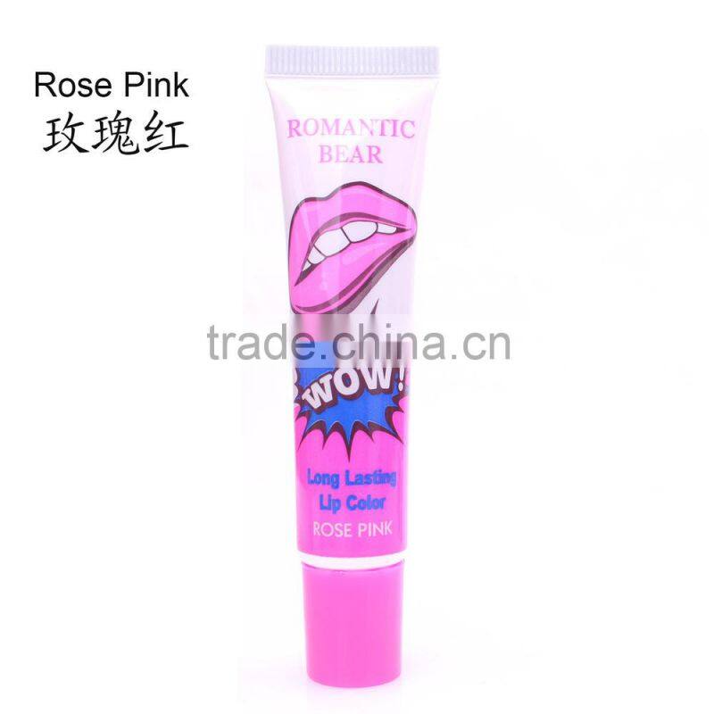 The Newest Romantic Bear long lasting 6 lip colors lipgloss peel off liquid matte lipstick