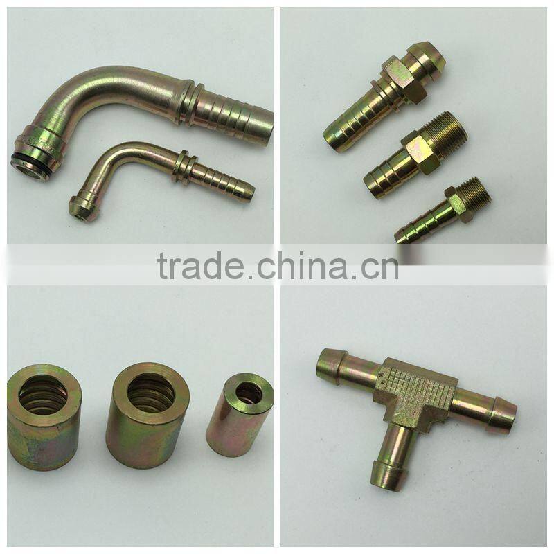BSPT NPTF Male pipe fitting elbow 90 degree rubber seal hydraulic hose fitting