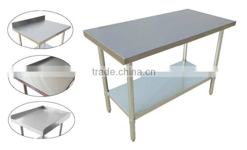NSF approval detechable prep stainless steel work table for commercial kitchen or restaurant
