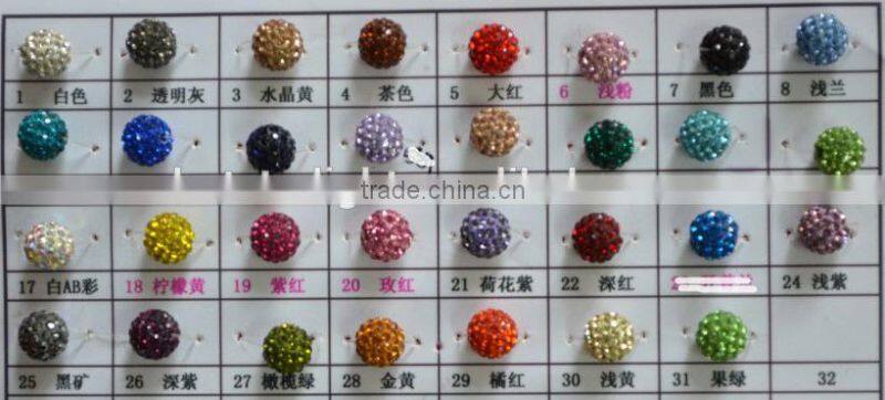 Large stock of polymer clay round crystal ball shamballa beads for DIY bracelet necklace jewelry