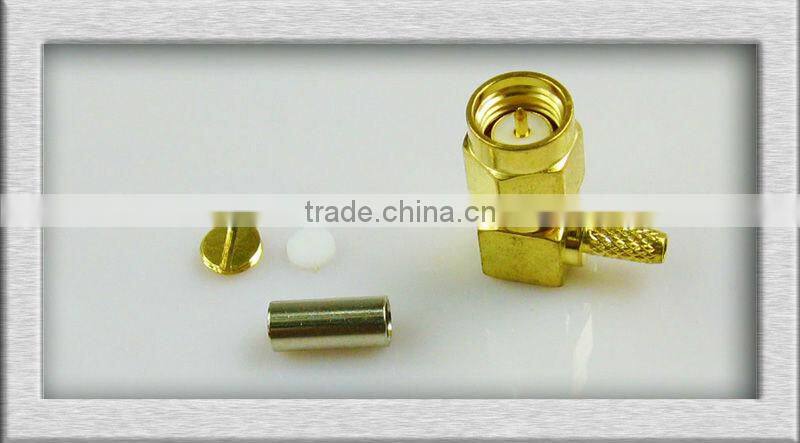 Crimp type male SMA antenna connector