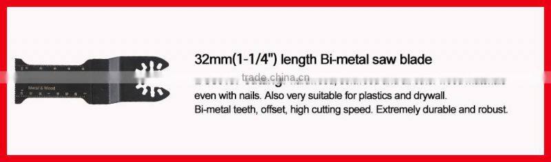 32mm(1-1/4'') lengthen Bi-metal oscillating tool saw blade for cutting soft metal ,nails ,using in milti tool such as Dremel