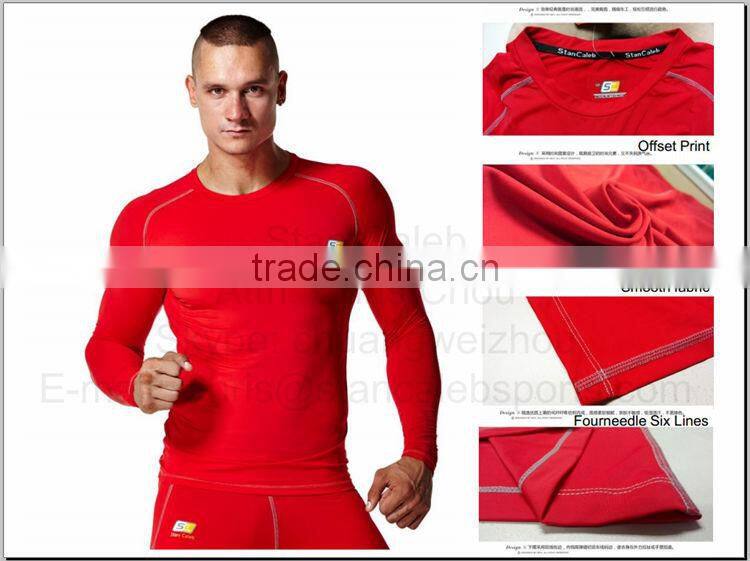 High quality compression Shirt Custom Compression T-Shirt Super Stretchy Compression Shirt