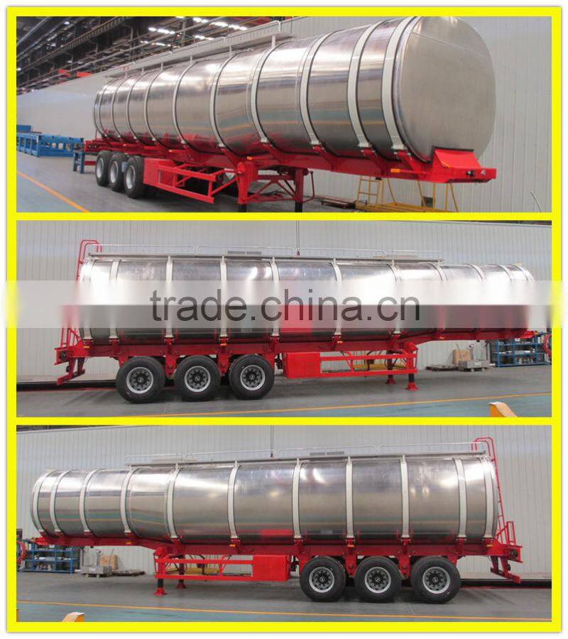 stainless steel tank trailer, 50000 liters stainless steel tank truck trailer, stainless steel fuel tank semi trailer