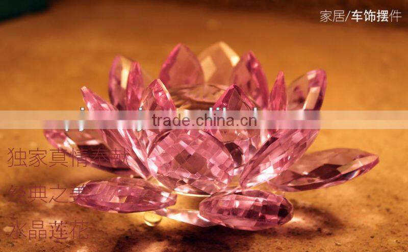 Beautiful Promotional Crystal Lotus Flower For Holiday Decoration