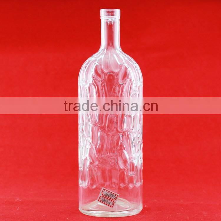 Competitive price good quality skull bottles glass bottles English latter bottles