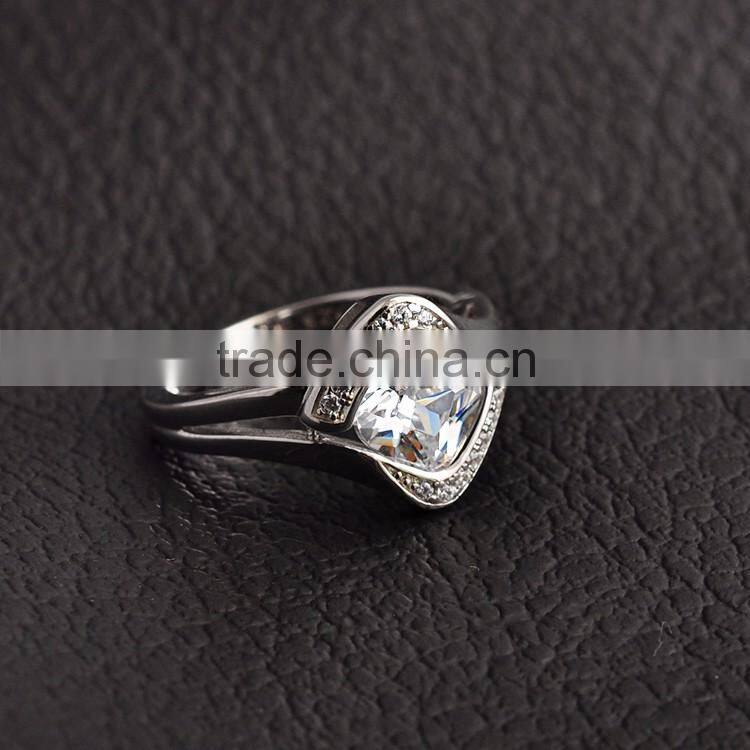 Sterling Silver White Cubic Zirconia Love Promise CZ Ring Engagement Wedding Eternity Bands