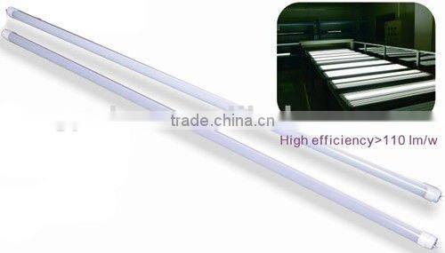 T8 LED tube light 1.2m length, light efficiency 110lm/w