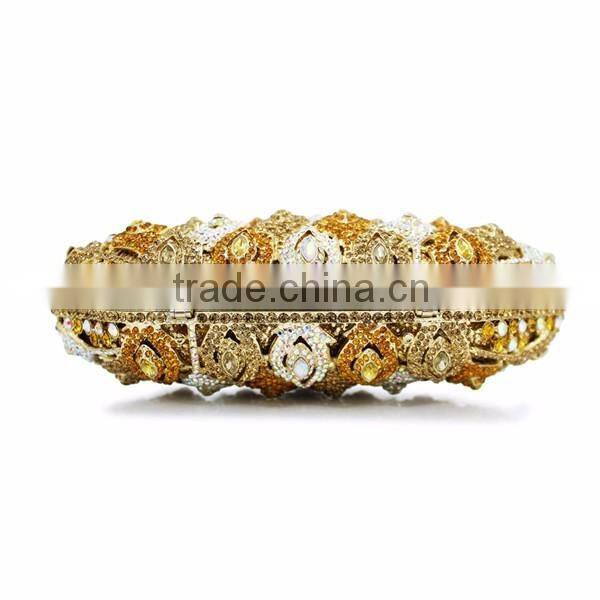 elegant wedding clutch bag ladies fancy hand purse crystal evening bag (88138A-G)