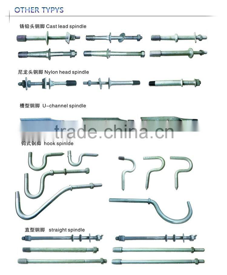 pin insulator with spindle/spindel for insulator/pin for insulator/pole bolt/insulator bolt