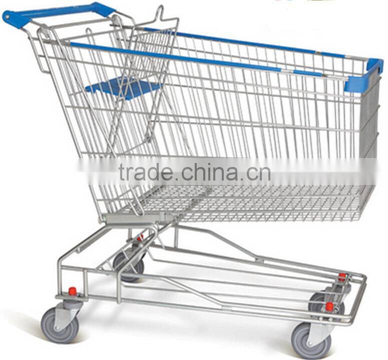RH-SA210 210L 1040*585*1040mm 5''PU Wheel Unfolding Asia Shopping Cart