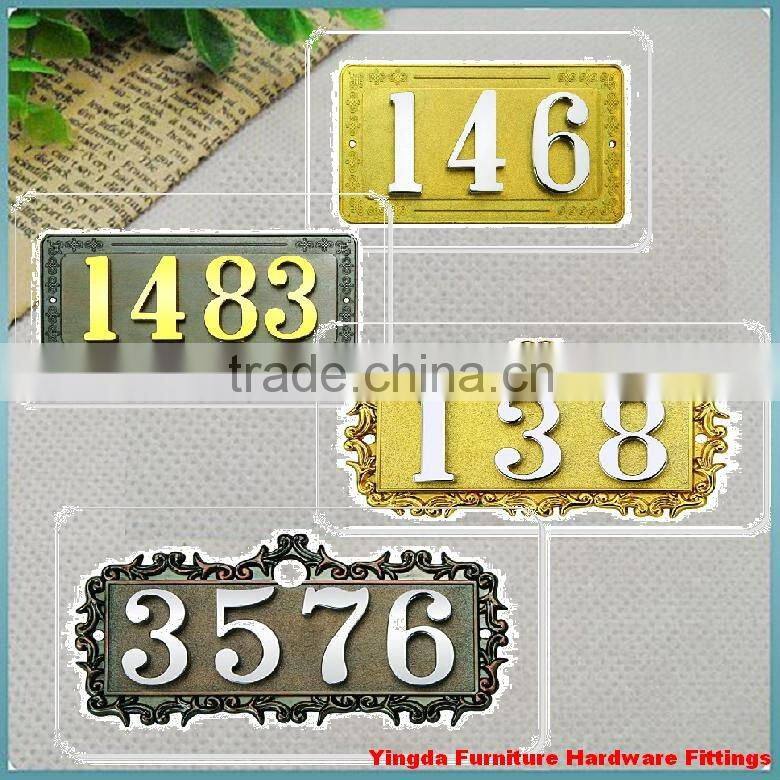 Lacy zinc alloy doorplate/house number plate