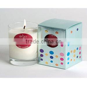 high quality scented soy candle in black glass jar with box